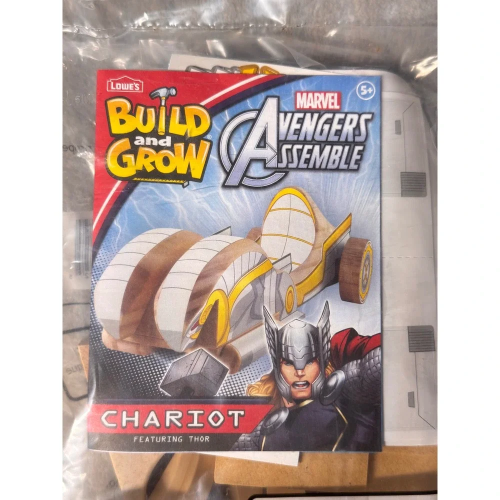 Lowe's Build and Grow‎ Marvel Avengers Thor Chariot Wooden Craft Kit New 2015